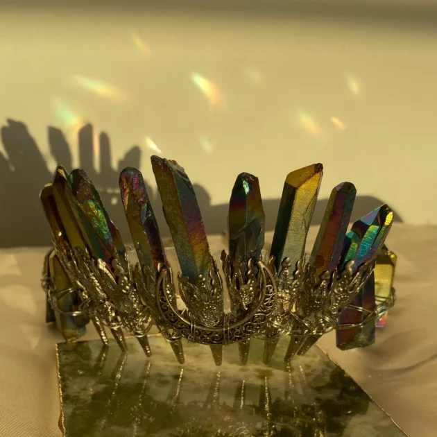 Rainbow Aura Quartz Crown